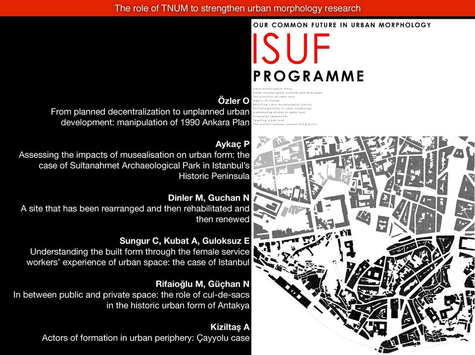 then rehabilitated and then renewed Sungur C, Kubat A, Guloksuz E Understanding the built form through the female service workers experience of urban space: the case of Istanbul