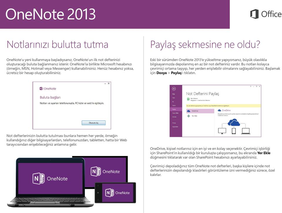 Eski bir sürümden OneNote 2013 e yükseltme yapıyorsanız, büyük olasılıkla bilgisayarınızda depolanmış en az bir not defteriniz vardır.