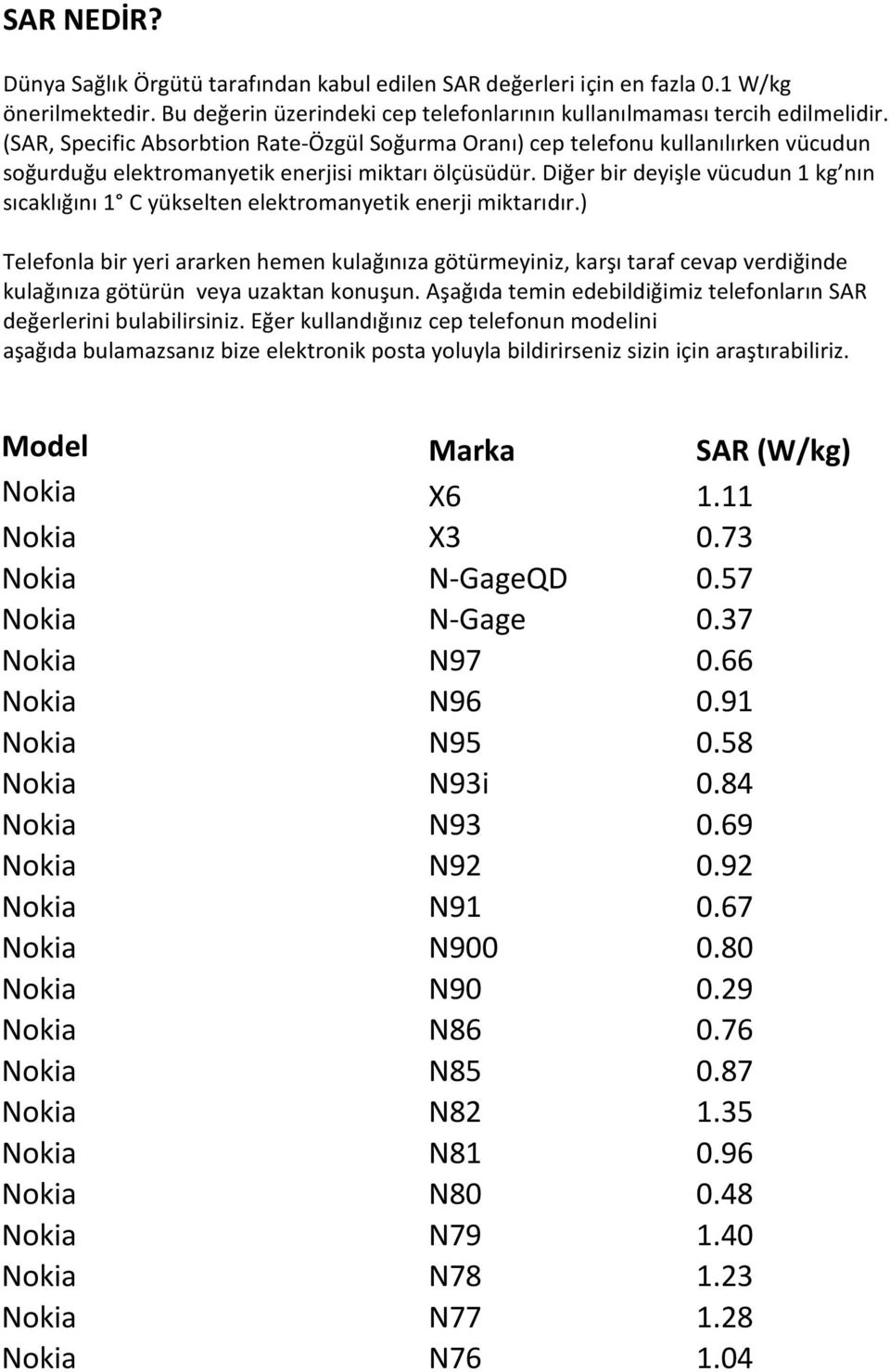 Diğer bir deyişle vücudun 1 kg nın sıcaklığını 1 C yükselten elektromanyetik enerji miktarıdır.