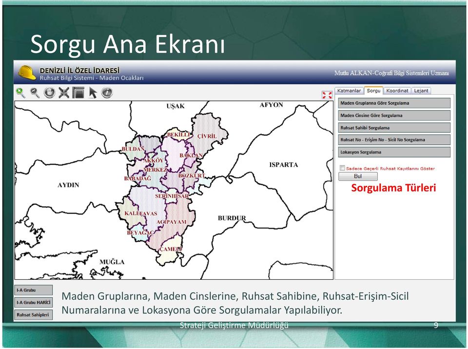 Sahibine, Ruhsat-Erişim-Sicil