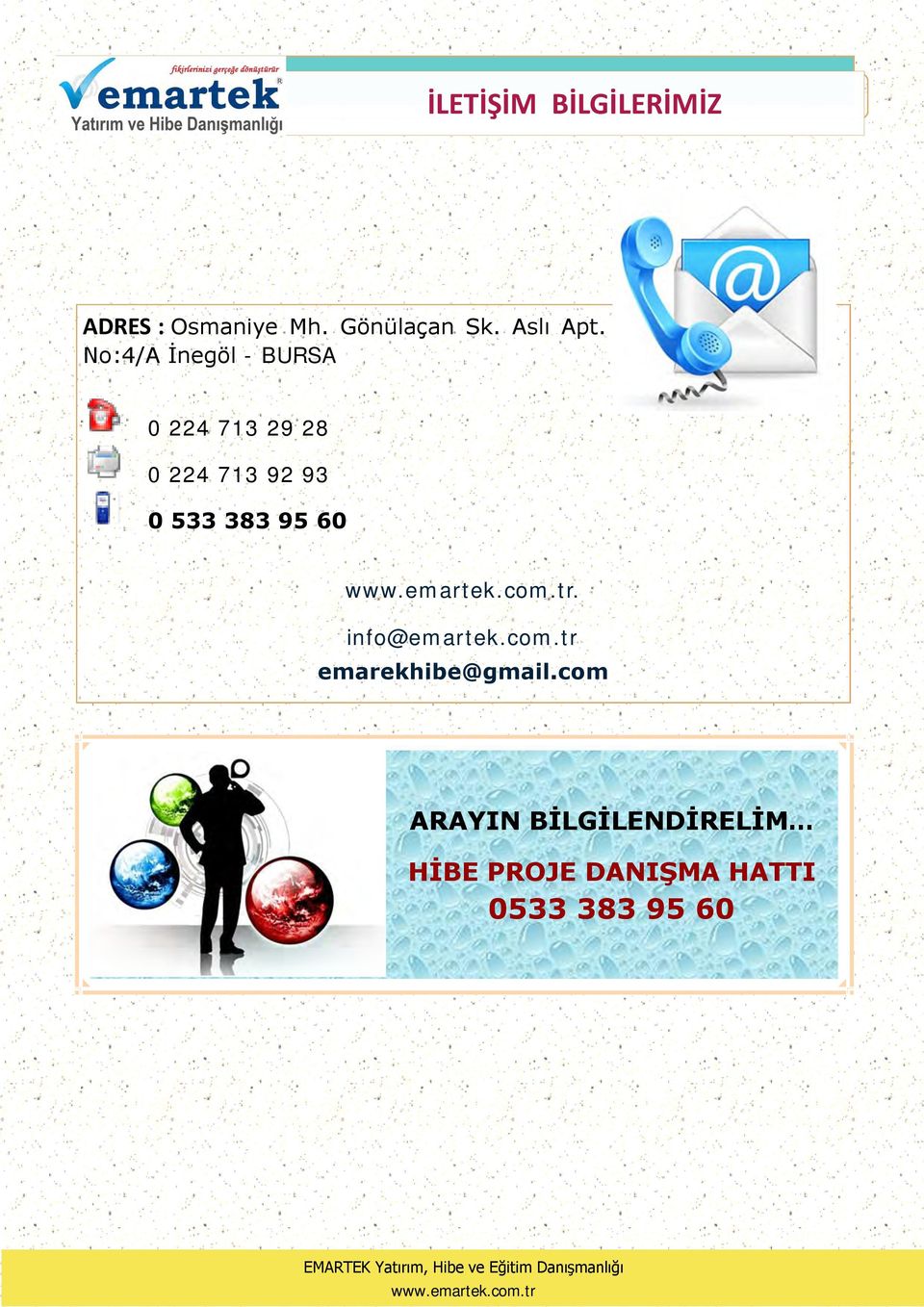 No:4/A İnegöl - BURSA 0 224 713 29 28 0 224 713 92 93 0 533