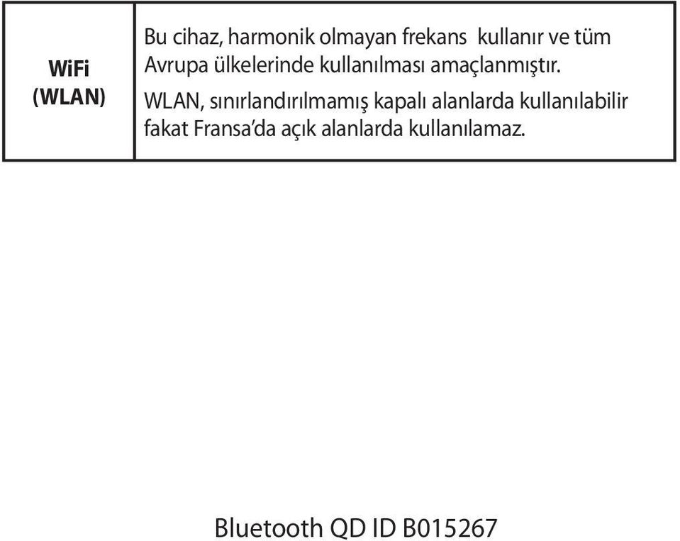 WLAN, sınırlandırılmamış kapalı alanlarda kullanılabilir