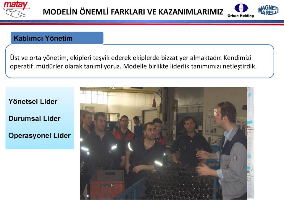 Kendimizi operatif müdürler olarak tanımlıyoruz.