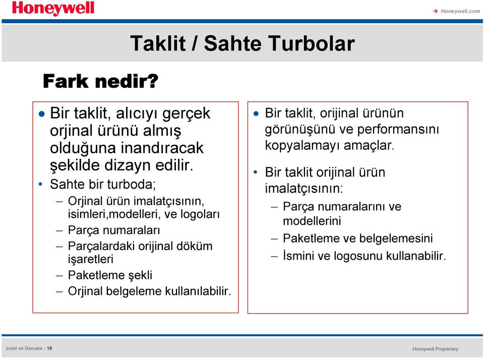 Paketleme şekli Orjinal belgeleme kullanılabilir. Bir taklit, orijinal ürünün görünüşünü ve performansını kopyalamayı amaçlar.