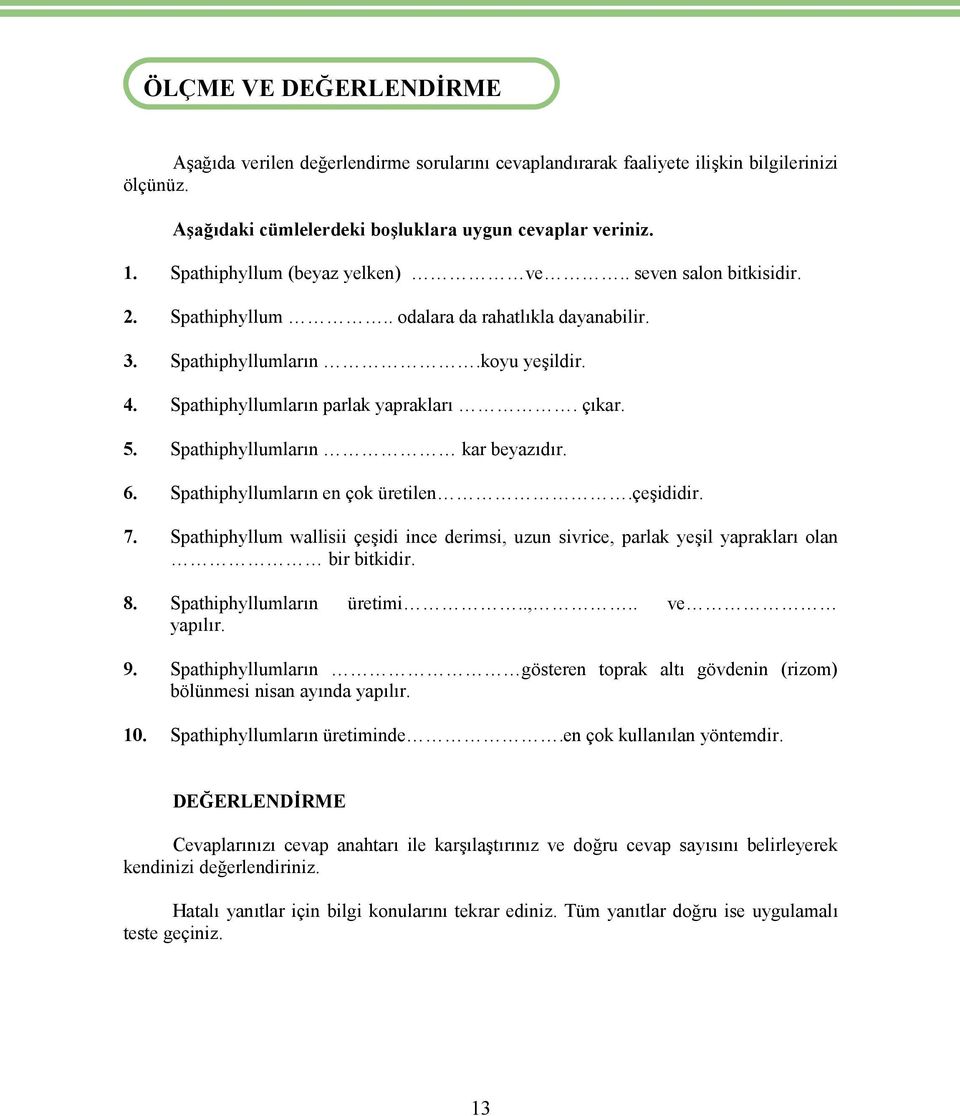 koyu yeşildir. 4. Spathiphyllumların parlak yaprakları. çıkar. 5. Spathiphyllumların kar beyazıdır. 6. Spathiphyllumların en çok üretilen.çeşididir. 7.