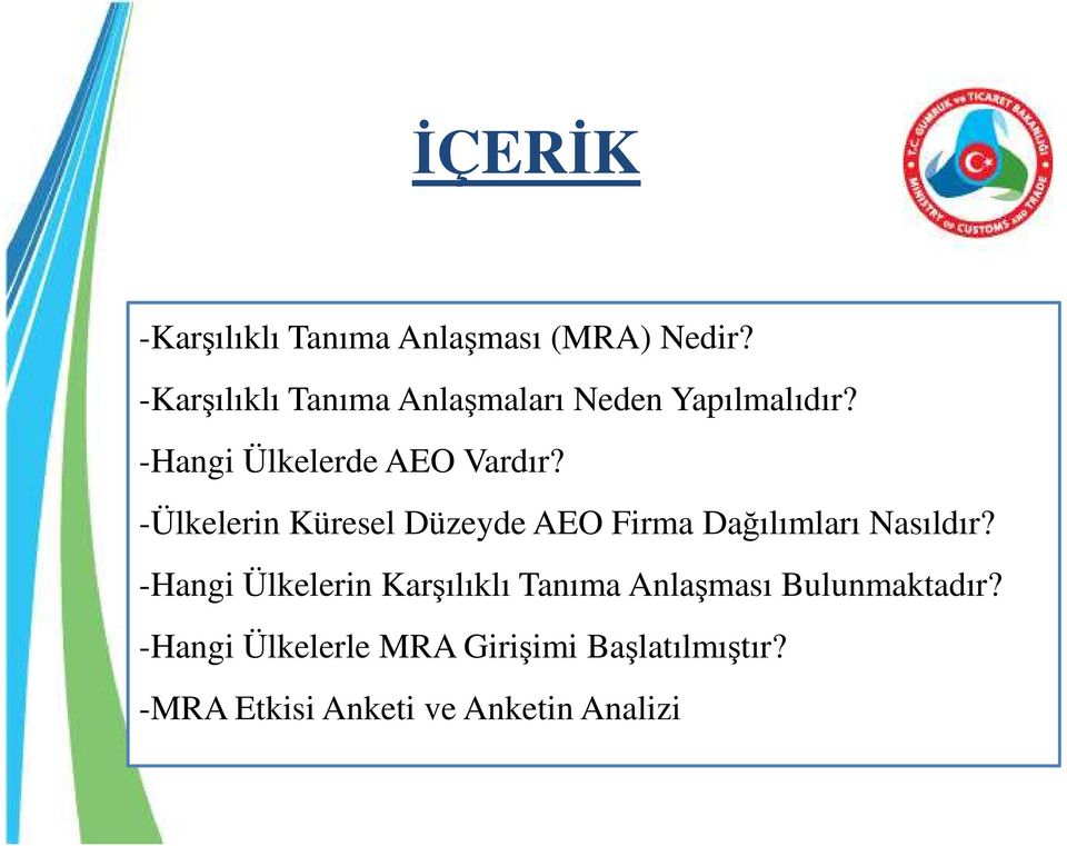 -Ülkelerin Küresel Düzeyde AEO Firma Dağılımları Nasıldır?