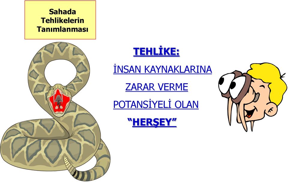 Tanımlanması TEHLİKE: İNSAN