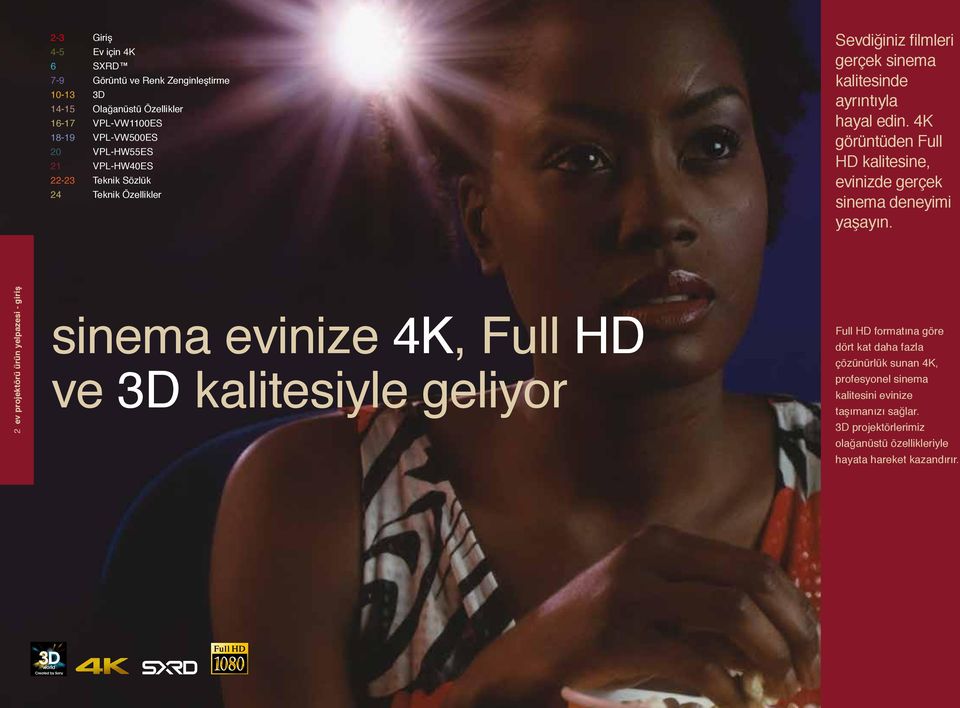 4K görüntüden Full HD kalitesine, evinizde gerçek sinema deneyimi yaşayın.