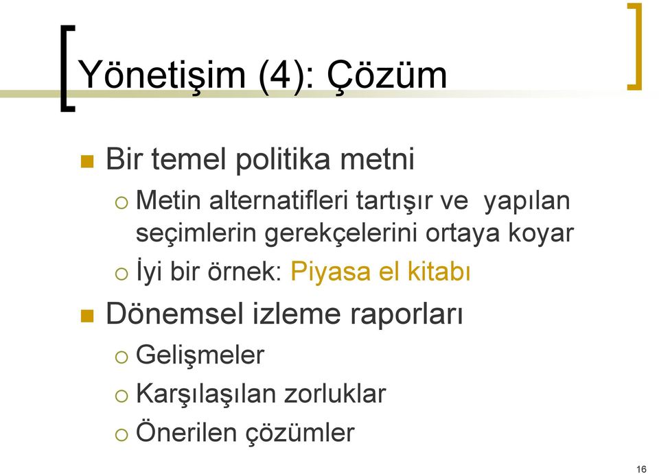 ortaya koyar İyi bir örnek: Piyasa el kitabı Dönemsel