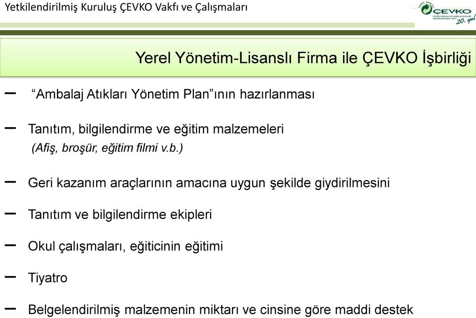 lgilendirme ve eğitim malzemeleri (Afiş, br