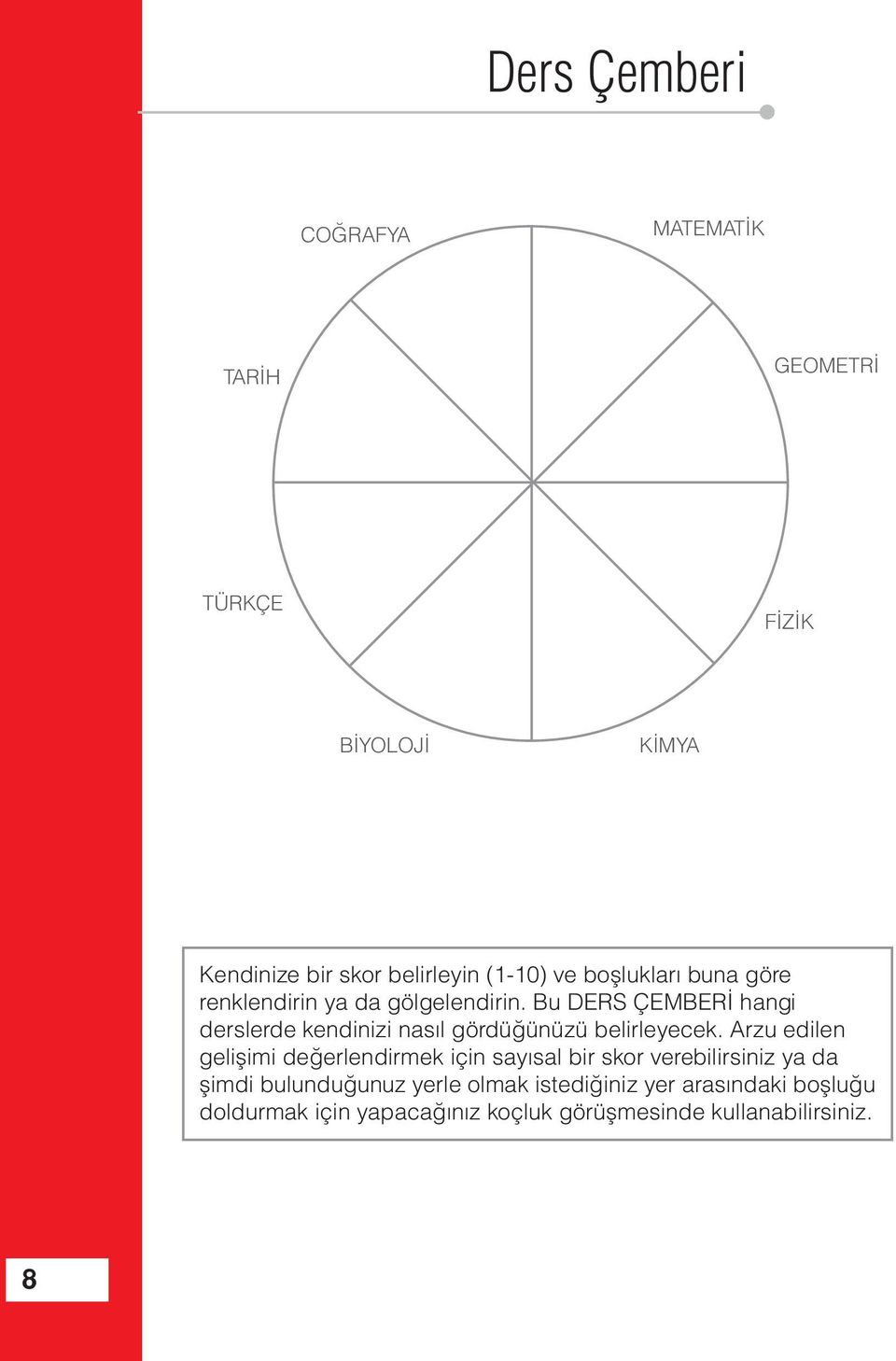 Bu DERS ÇEMBERİ hangi derslerde kendinizi nasıl gördüğünüzü belirleyecek.