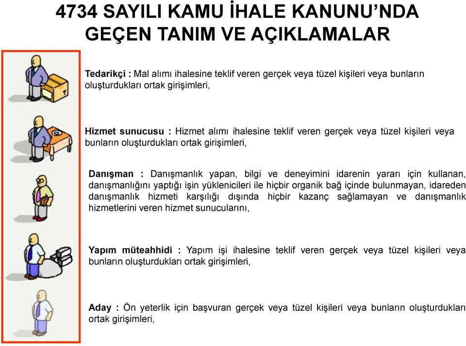 danışmanlığını yaptığı işin yüklenicileri ile hiçbir organik bağ içinde bulunmayan, idareden danışmanlık hizmeti karşılığı dışında hiçbir kazanç sağlamayan ve danışmanlık hizmetlerini veren hizmet