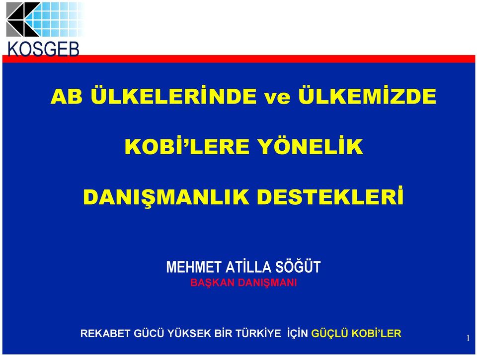 ATİLLA SÖĞÜT BAŞKAN DANIŞMANI REKABET