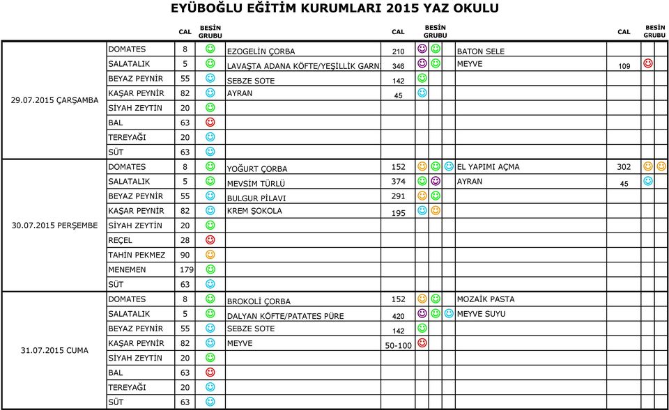 2015 PERŞEMBE 31.07.