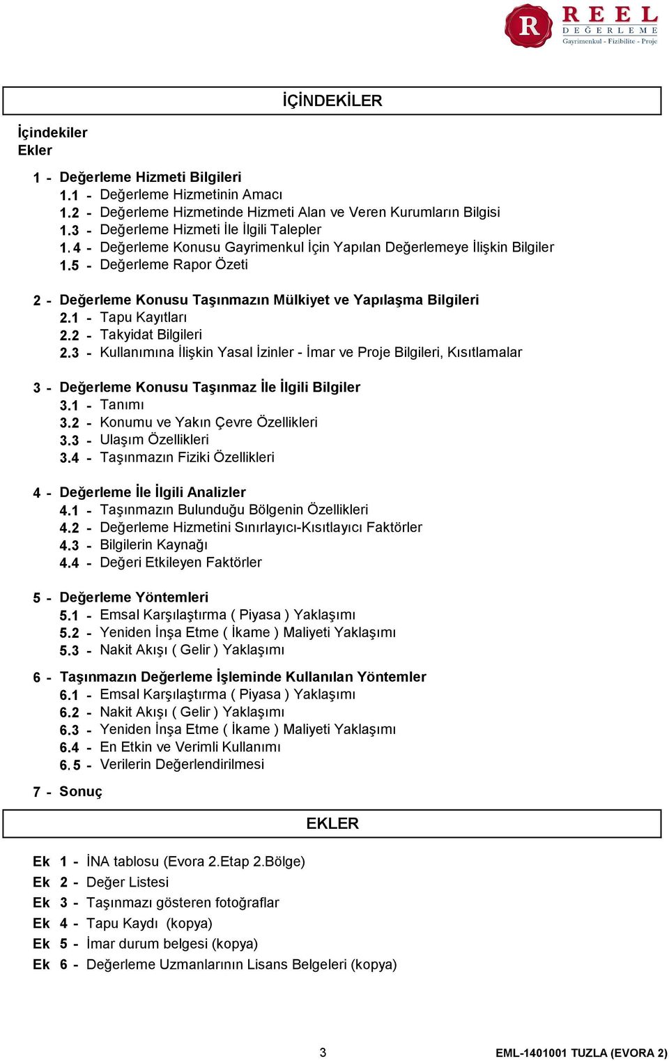 5 - Değerleme Rapor Özeti 2-3 - 4-5 - 6-7 - Değerleme Konusu Taşınmazın Mülkiyet ve Yapılaşma Bilgileri 2.1 - Tapu Kayıtları 2.2 - Takyidat Bilgileri 2.