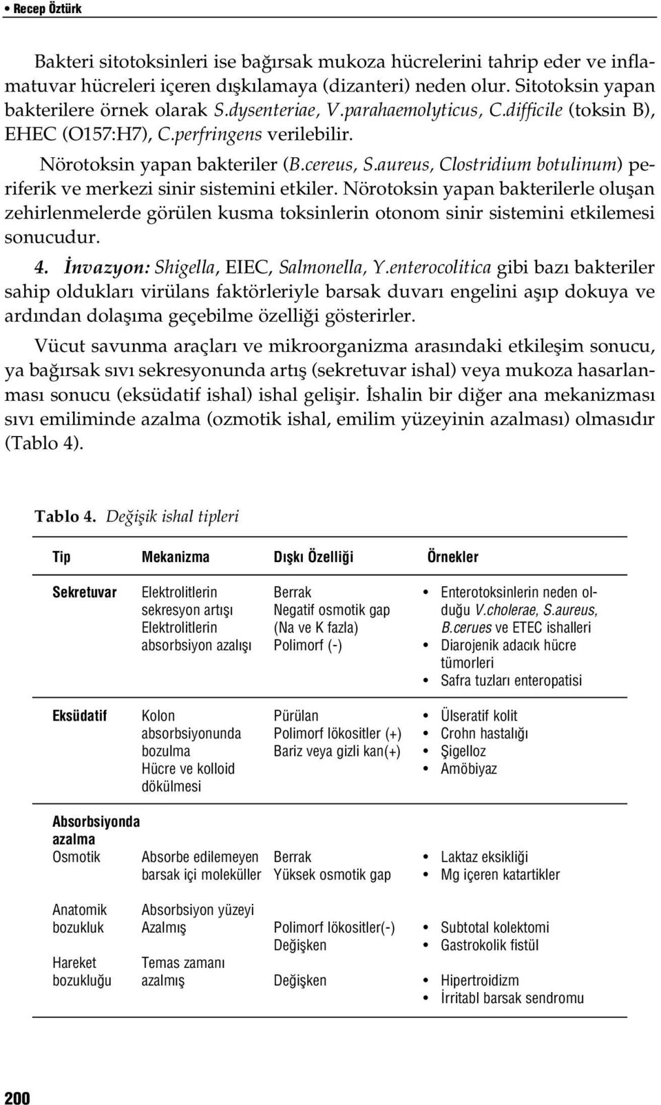 aureus, Clostridium botulinum) periferik ve merkezi sinir sistemini etkiler. Nörotoksin yapan bakterilerle oluşan zehirlenmelerde görülen kusma toksinlerin otonom sinir sistemini etkilemesi sonucudur.