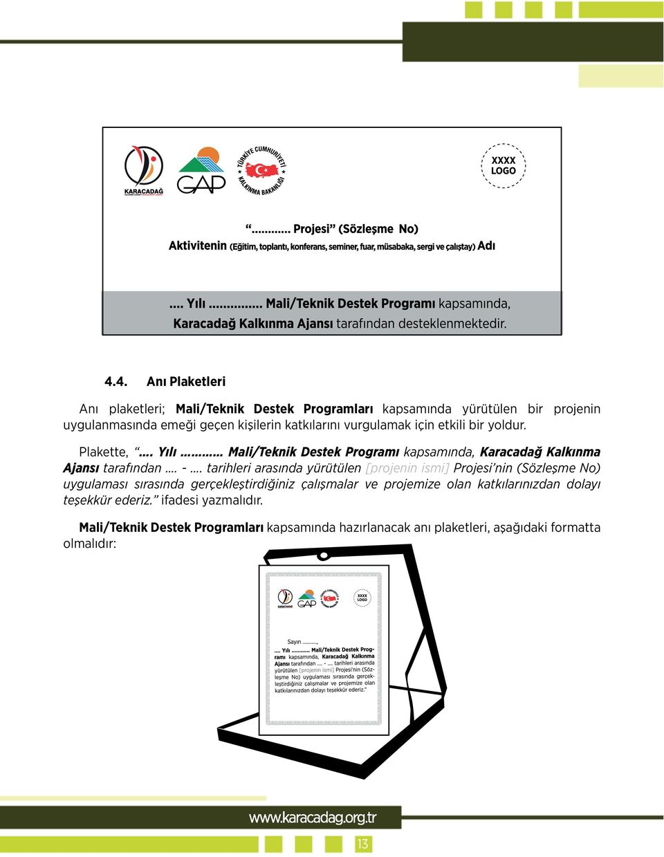 tarihleri arasında yürütülen [projenin ismi] Projesi nin (Sözleşme No) uygulaması sırasında gerçekleştirdiğiniz çalışmalar ve projemize olan