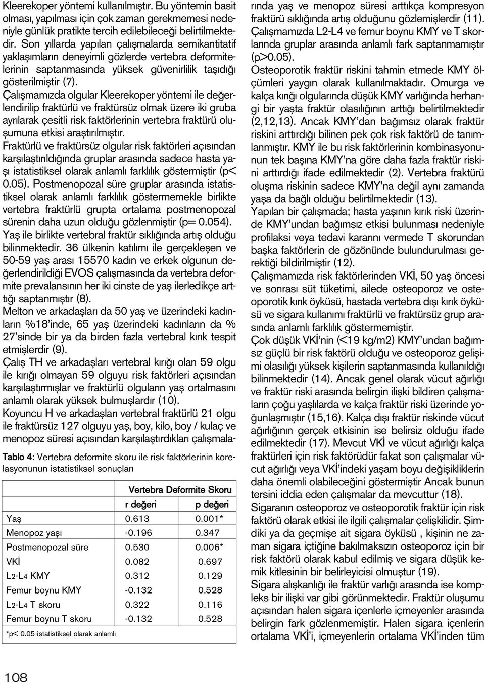 05 istatistiksel olarak anlaml Kleerekoper yöntemi kullan lm flt r. Bu yöntemin basit olmas, yap lmas için çok zaman gerekmemesi nedeniyle günlük pratikte tercih edilebilece i belirtilmektedir.