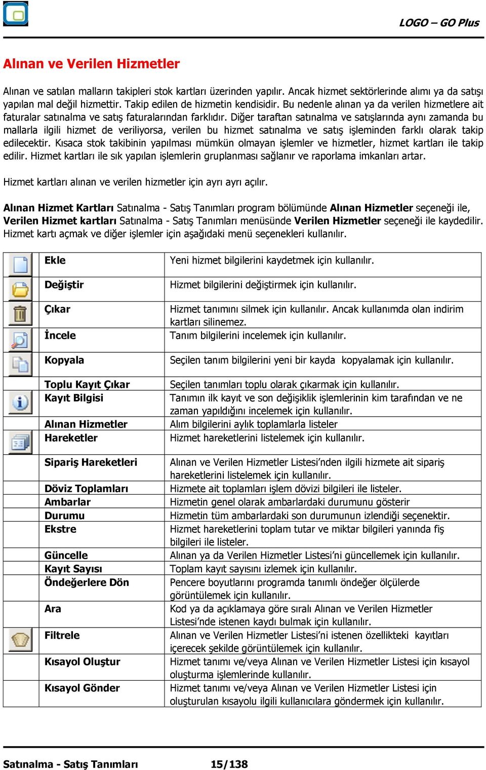 Diğer taraftan satınalma ve satışlarında aynı zamanda bu mallarla ilgili hizmet de veriliyorsa, verilen bu hizmet satınalma ve satış işleminden farklı olarak takip edilecektir.