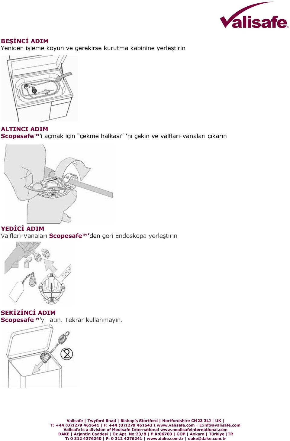 ve valfları-vanaları çıkarın YEDİCİ ADIM Valfleri-Vanaları Scopesafe den