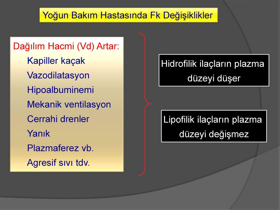 Cerrahi drenler Yanık Plazmaferez vb. Agresif sıvı tdv.