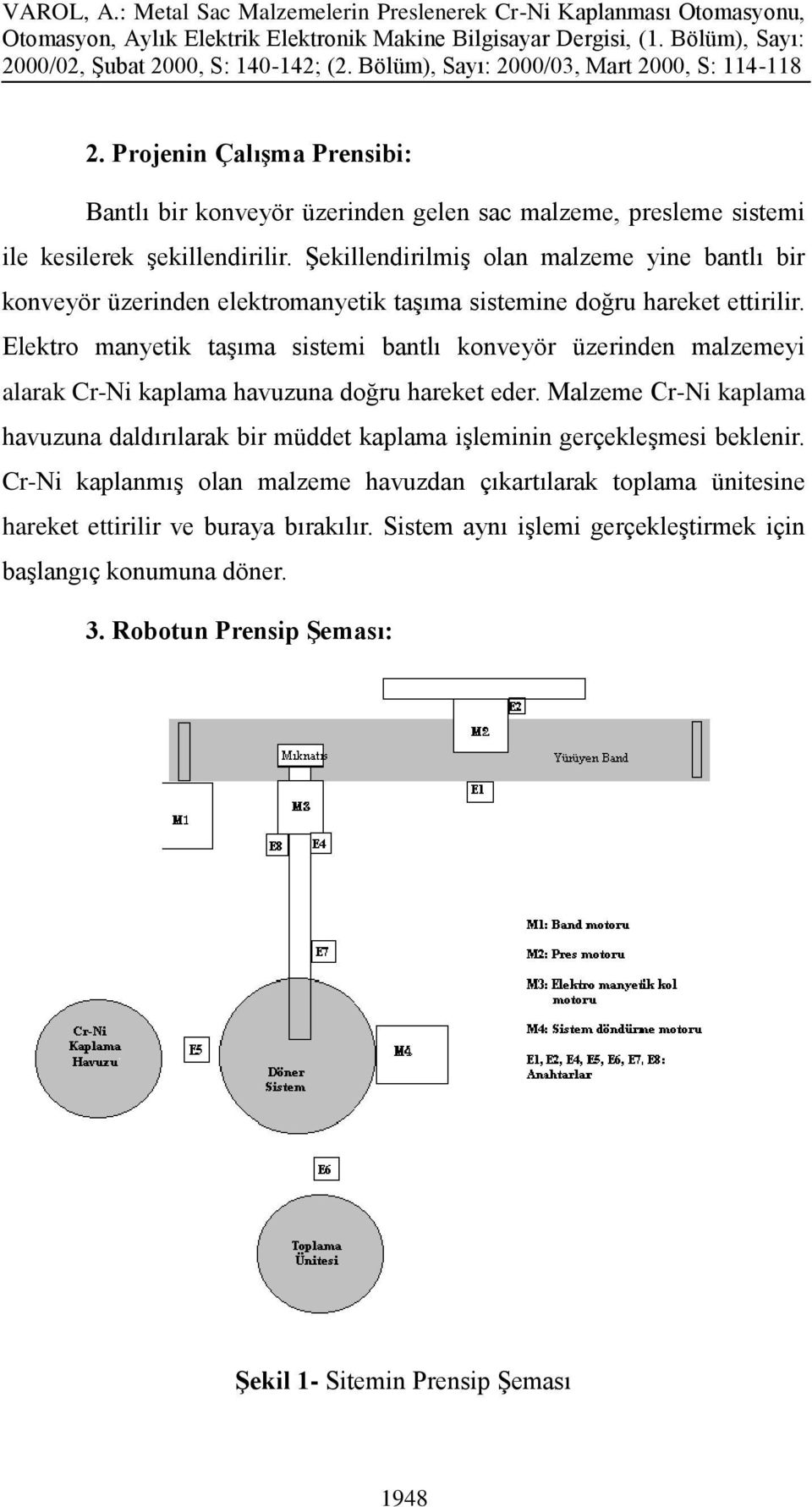 Elektro manyetik taşıma sistemi bantlı konveyör üzerinden malzemeyi alarak Cr-Ni kaplama havuzuna doğru hareket eder.