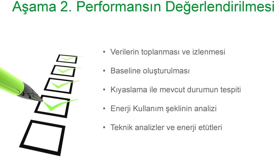 toplanması ve izlenmesi Baseline oluşturulması