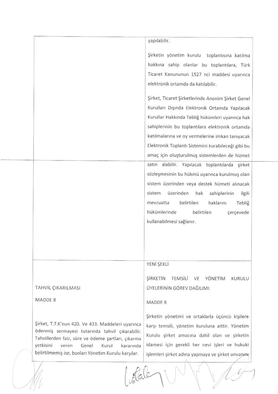 ik0mleri uyarrnca hak sahiplerinin bu toplantrlara elektronik ortamda katrlmalanna ve oy vermelerine imkan tantyacak Elektronik Toplantt Sistemini kurabilecefi gibi bu amag igin olu5turulmug