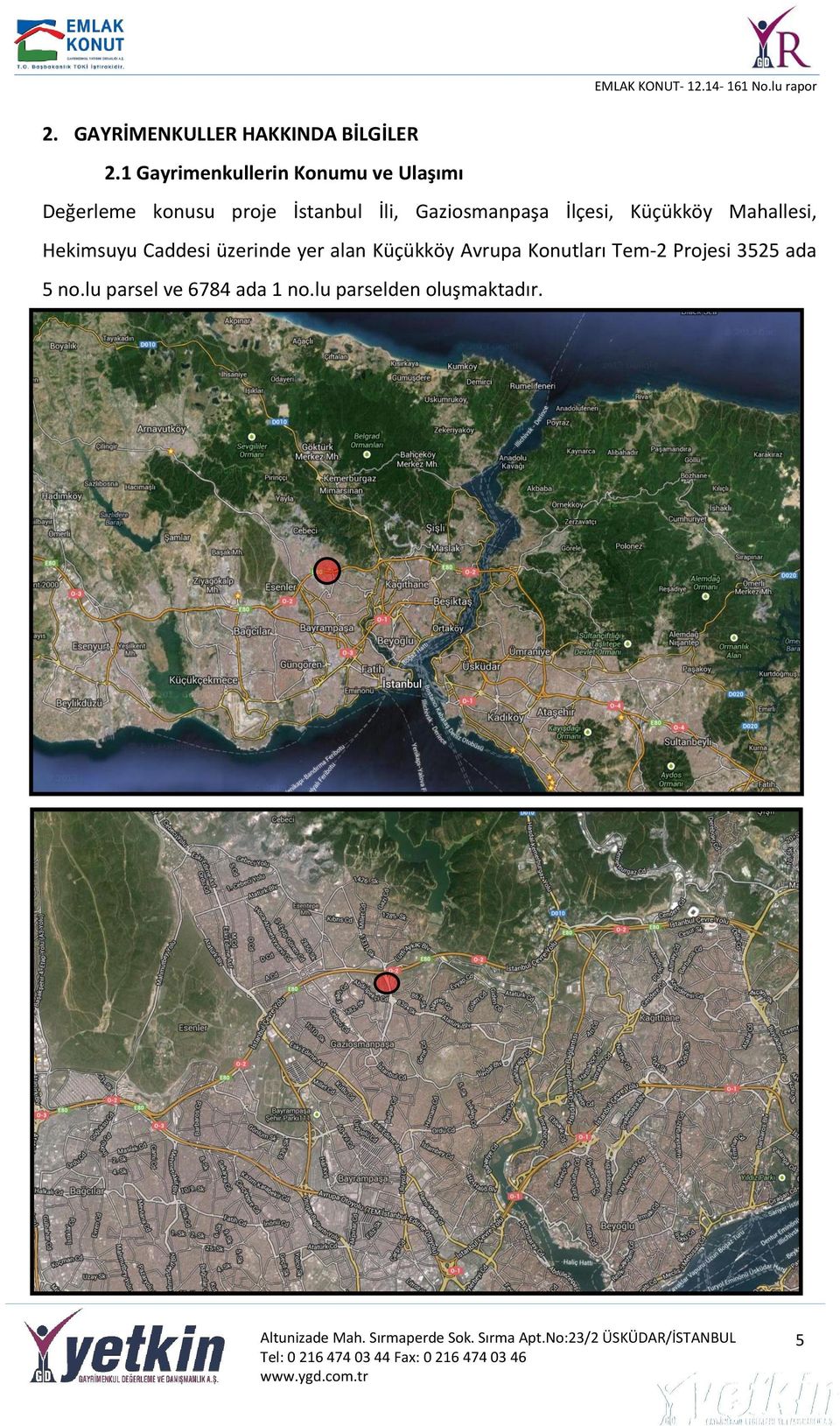 Gaziosmanpaşa İlçesi, Küçükköy Mahallesi, Hekimsuyu Caddesi üzerinde yer