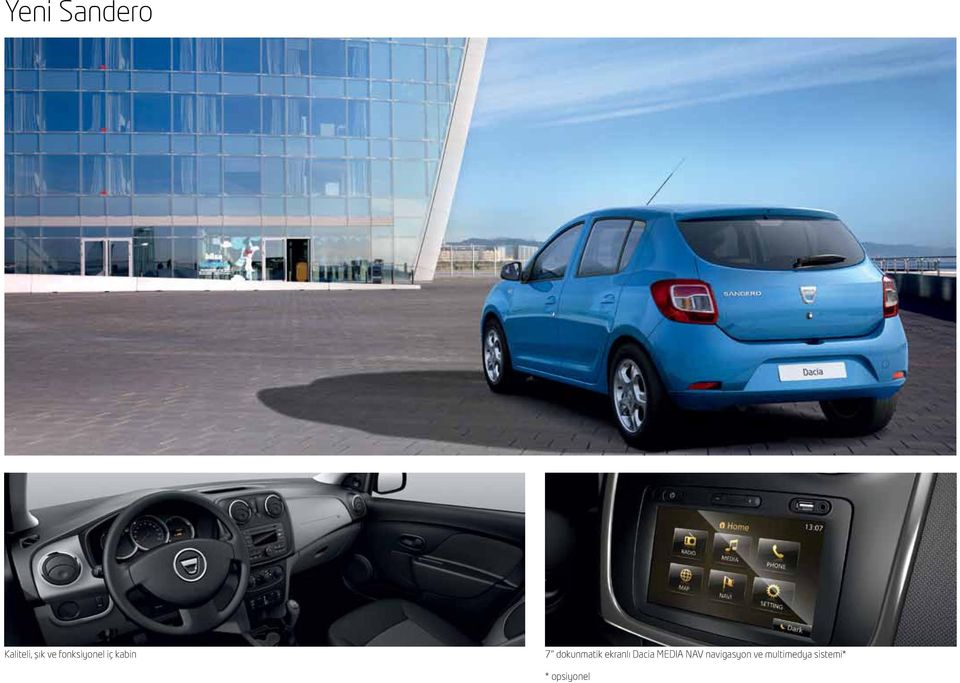 ekranlı Dacia MEDIA NAV