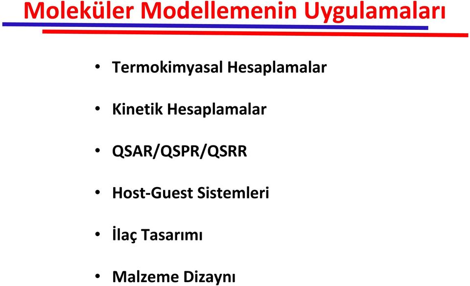 Hesaplamalar QSAR/QSPR/QSRR