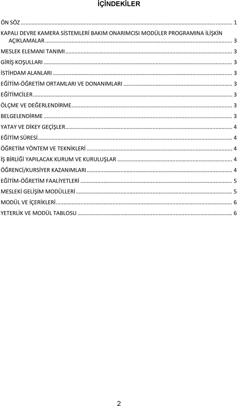 .. 3 BELGELENDİRME... 3 YATAY VE DİKEY GEÇİŞLER... 4 EĞİTİM SÜRESİ... 4 ÖĞRETİM YÖNTEM VE TEKNİKLERİ... 4 İŞ BİRLİĞİ YAPILACAK KURUM VE KURULUŞLAR.