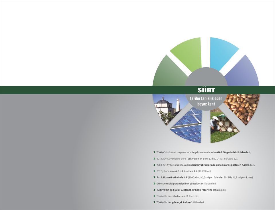 il (16 kat), 2012 yılında en çok fıstık üretilen 3. il (17.478 ton) Fıstık fidanı üretiminde 1.
