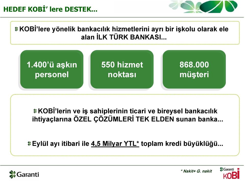 .. 1.400 ü aşkın personel 550 hizmet noktası 868.