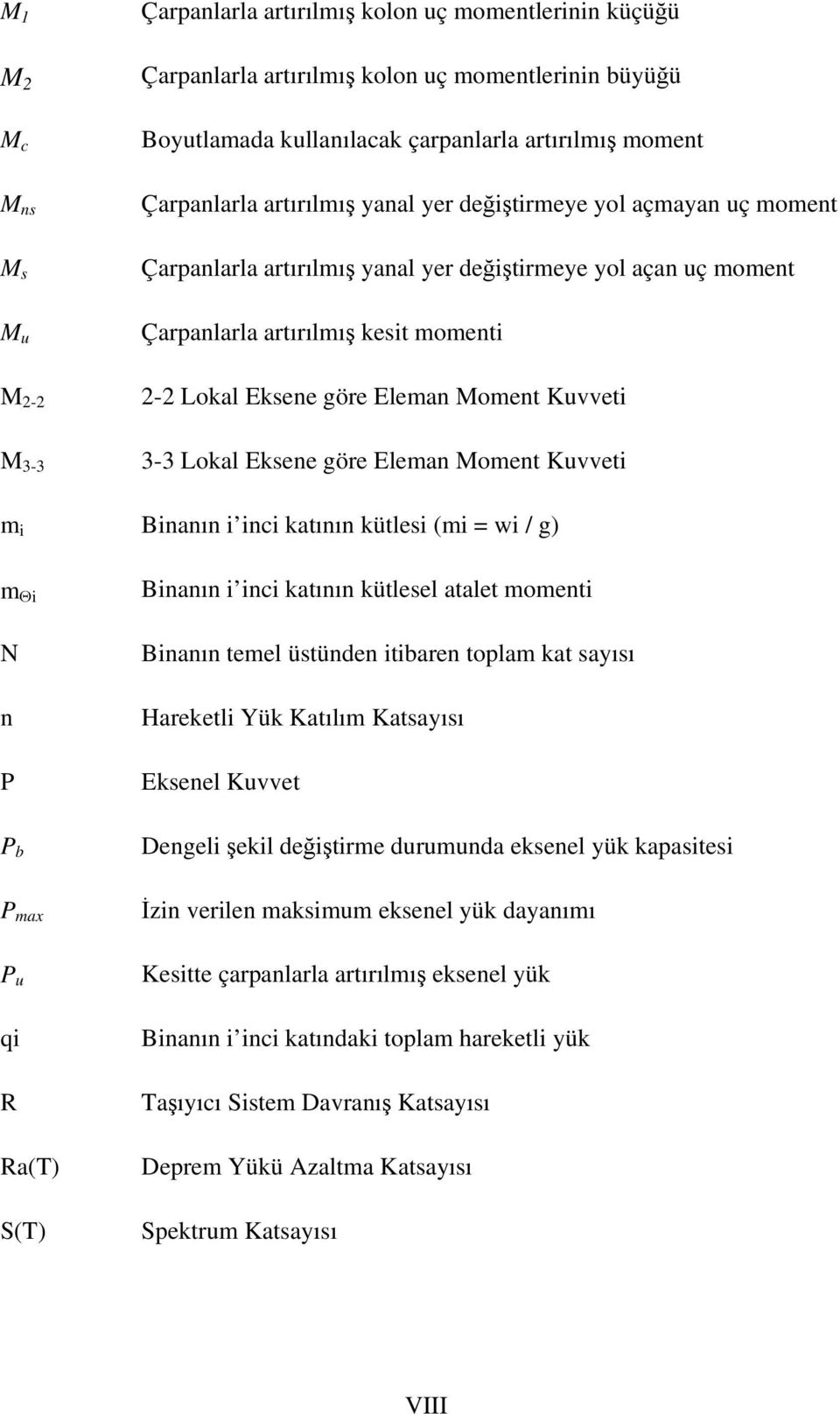 Eleman Moment Kuvveti M 3-3 3-3 Lokal Eksene göre Eleman Moment Kuvveti m i Binanın i inci katının kütlesi (mi = wi / g) m Θi Binanın i inci katının kütlesel atalet momenti N n P Binanın temel