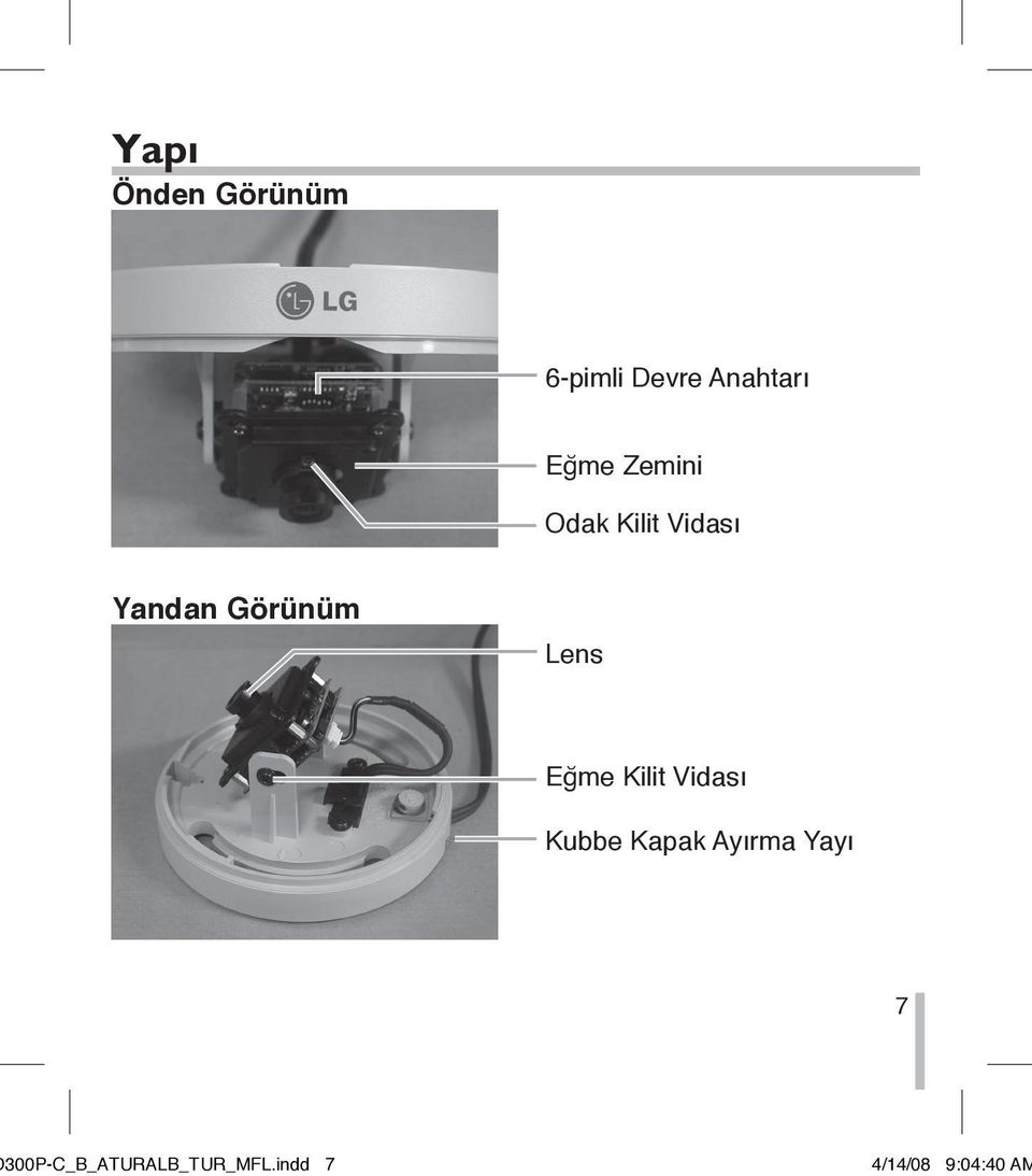 Eğme Kilit Vidası Kubbe Kapak Ayırma Yayı 7