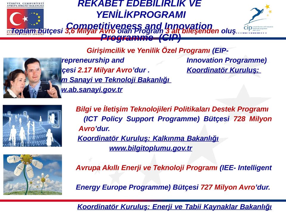 Koordinatör Kuruluş: Bilim Sanayi ve Teknoloji Bakanlığı www.ab.sanayi.gov.
