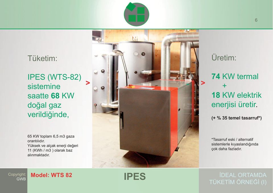 Yüksek ve alçak enerji değeri 11 (KWh / m3 ) olarak baz alınmaktadır.