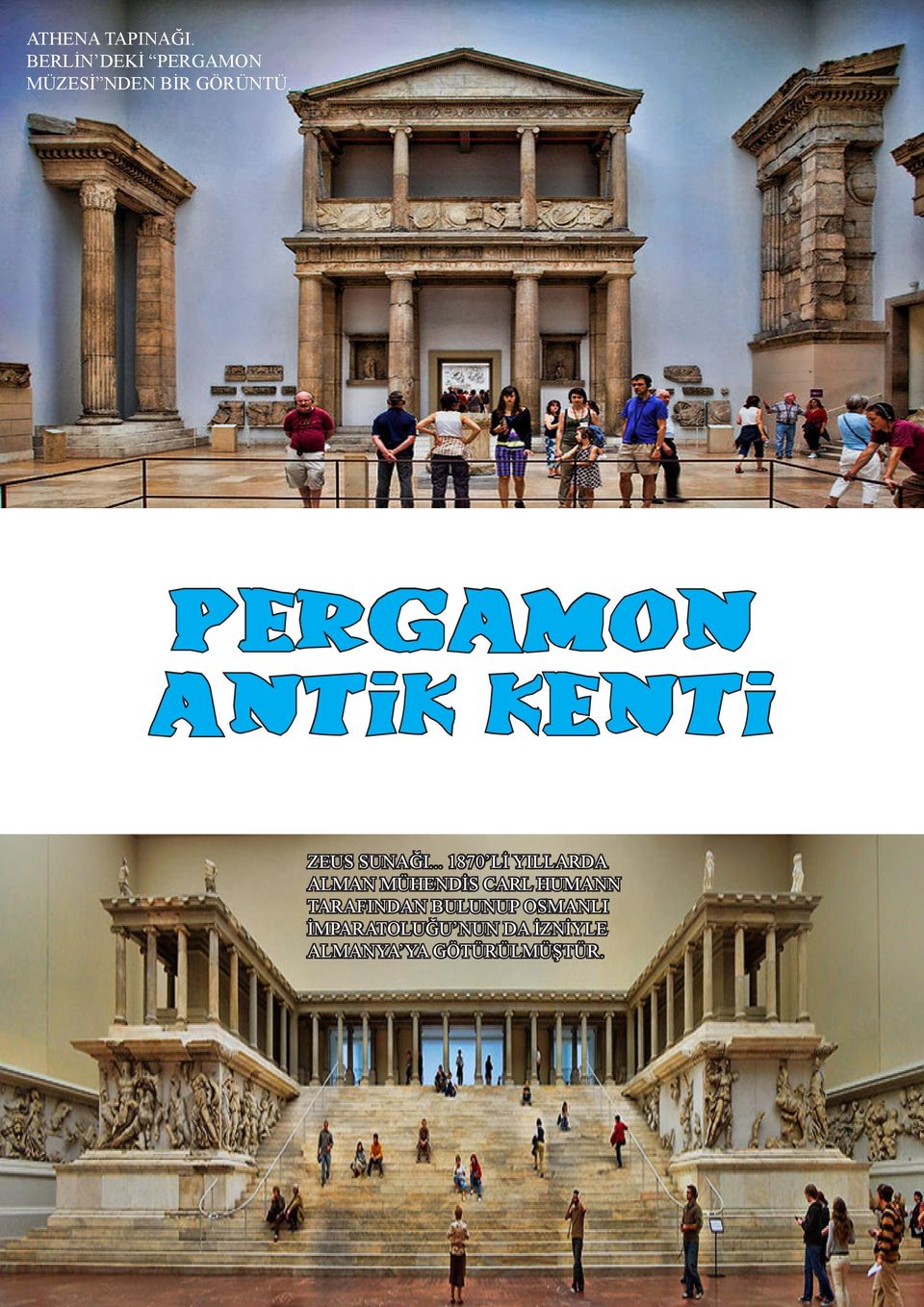 PERGAMON ANTİK KENTİ ZEUS SUNAĞI.