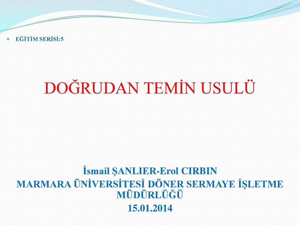 CIRBIN MARMARA ÜNİVERSİTESİ