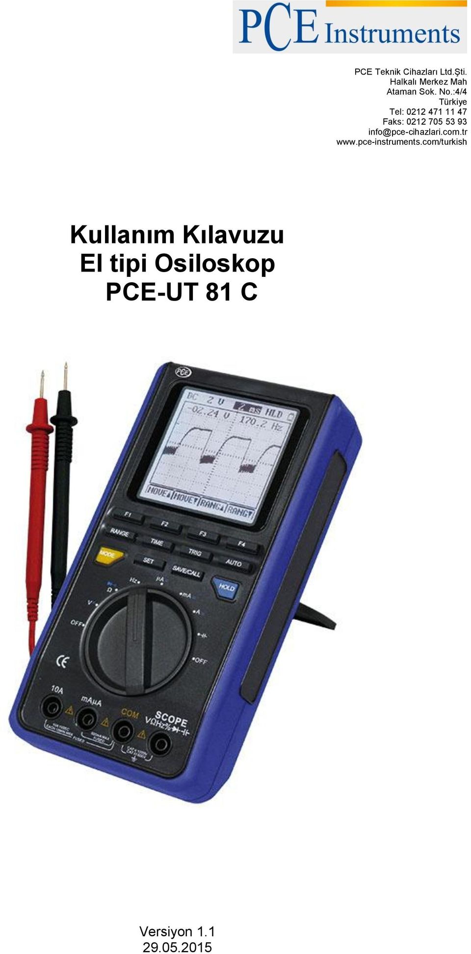 info@pce-cihazlari.com.tr www.pce-instruments.