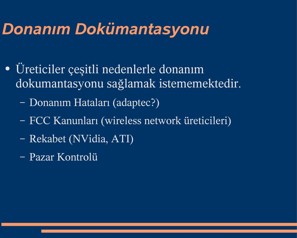 Donanım Hataları (adaptec?