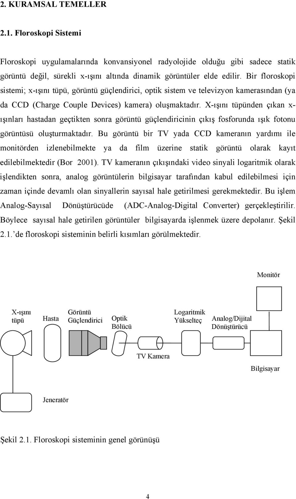 X-ışını tüpünden çıkan x- ışınları hastadan geçtikten sonra görüntü güçlendiricinin çıkış fosforunda ışık fotonu görüntüsü oluşturmaktadır.