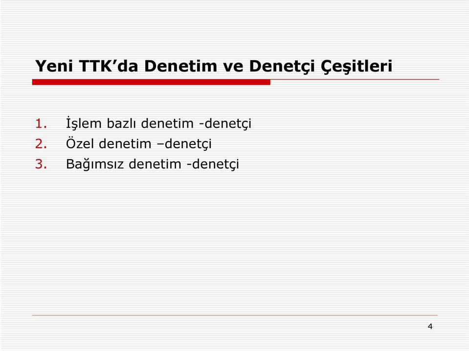 İşlem bazlı denetim -denetçi 2.