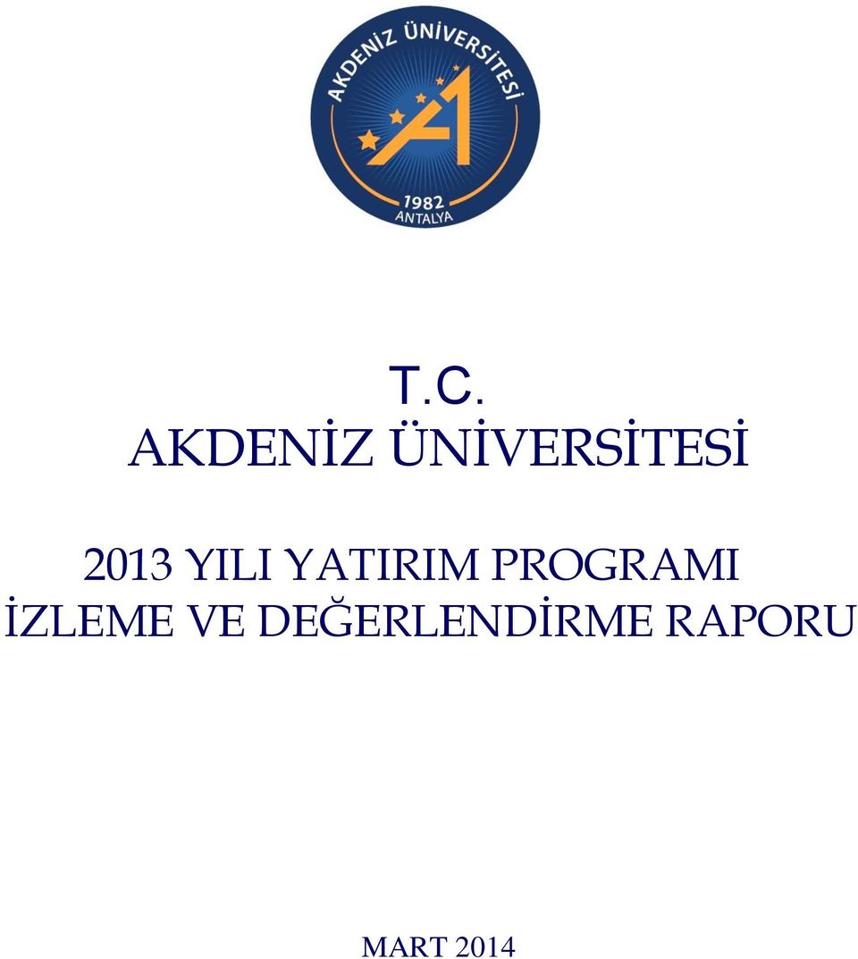 YATIRIM PROGRAMI İZLEME