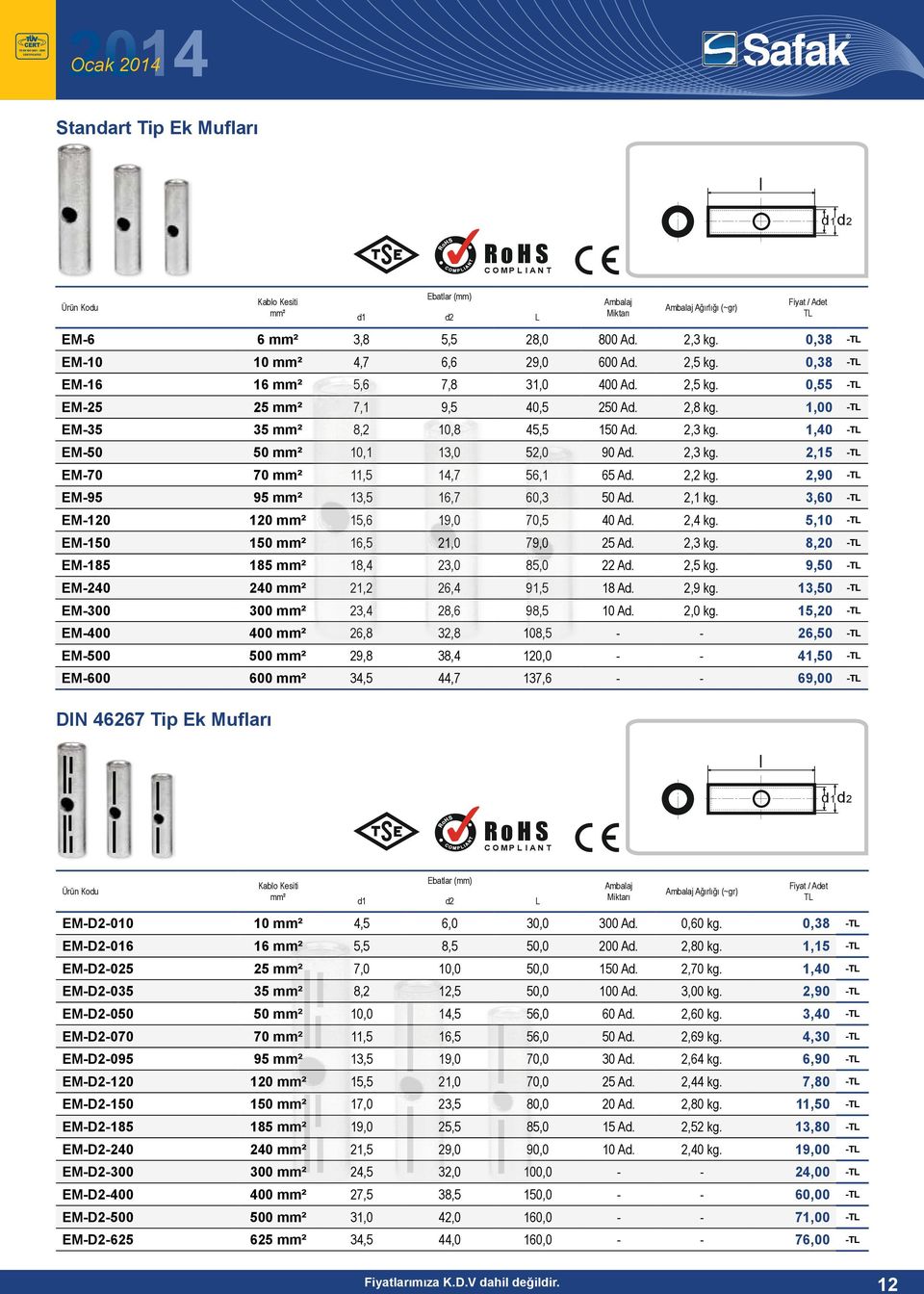 3,60 - EM-120 120 15,6 19,0 70,5 0 Ad. 2, kg. 5,10 - EM-150 150 16,5 21,0 79,0 25 Ad. 2,3 kg. 8,20 - EM-185 185 18, 23,0 85,0 22 Ad. 2,5 kg. 9,50 - EM-20 20 21,2 26, 91,5 18 Ad. 2,9 kg.