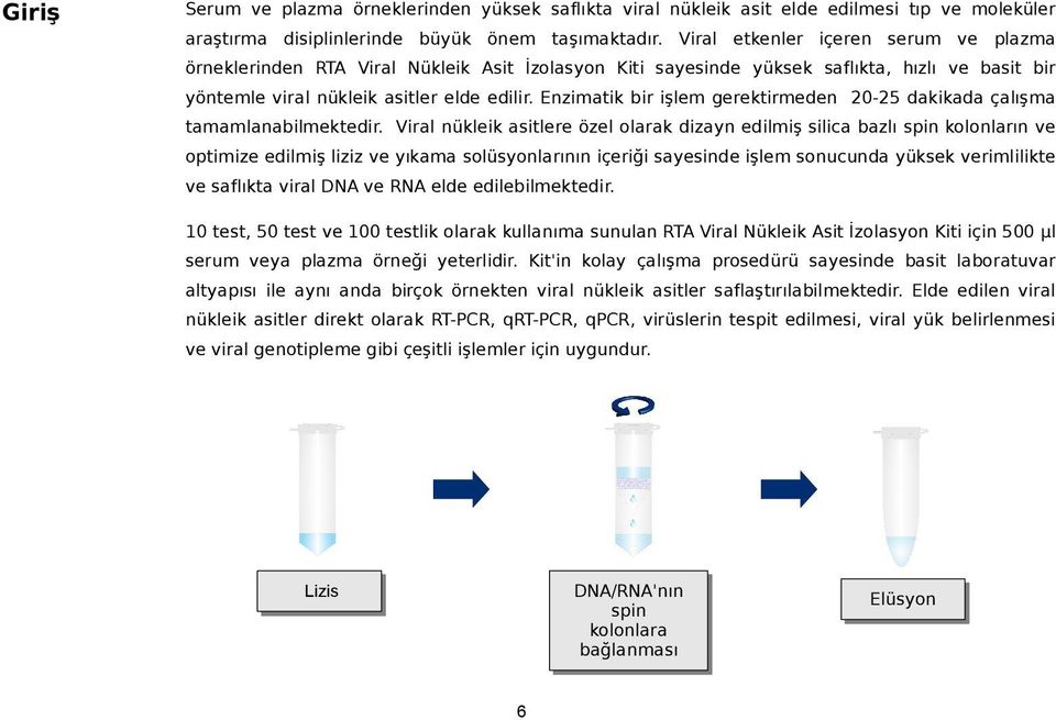 Enzimatik bir işlem gerektirmeden 20-25 dakikada çalışma tamamlanabilmektedir.