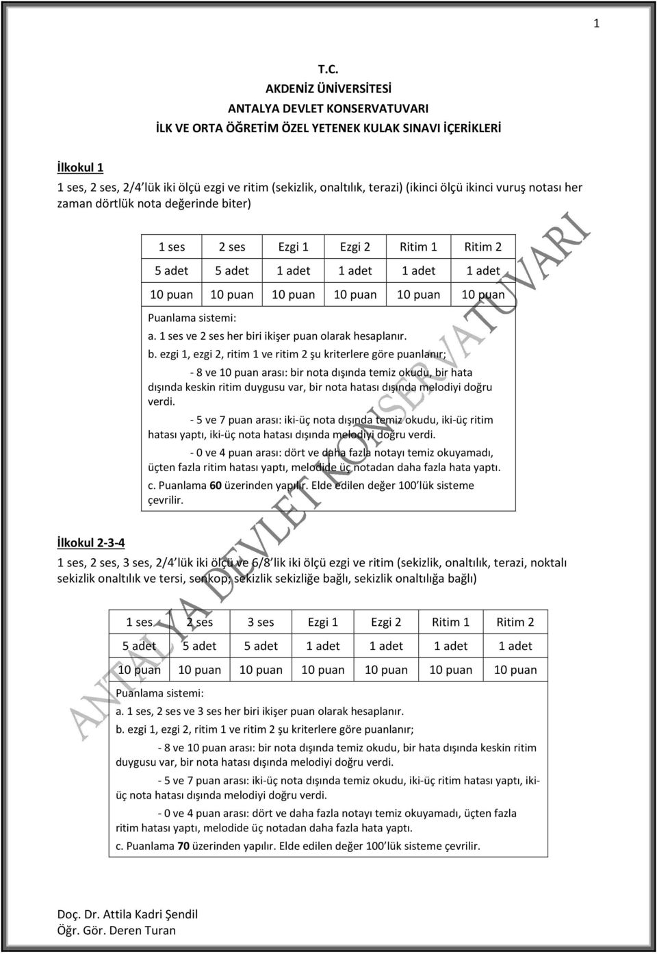 (ikinci ölçü ikinci vuruş notası her zaman dörtlük nota değerinde biter) 1 ses 2 ses Ezgi 1 Ezgi 2 Ritim 1 Ritim 2 5 adet 5 adet 1 adet 1 adet 1 adet 1 adet a.