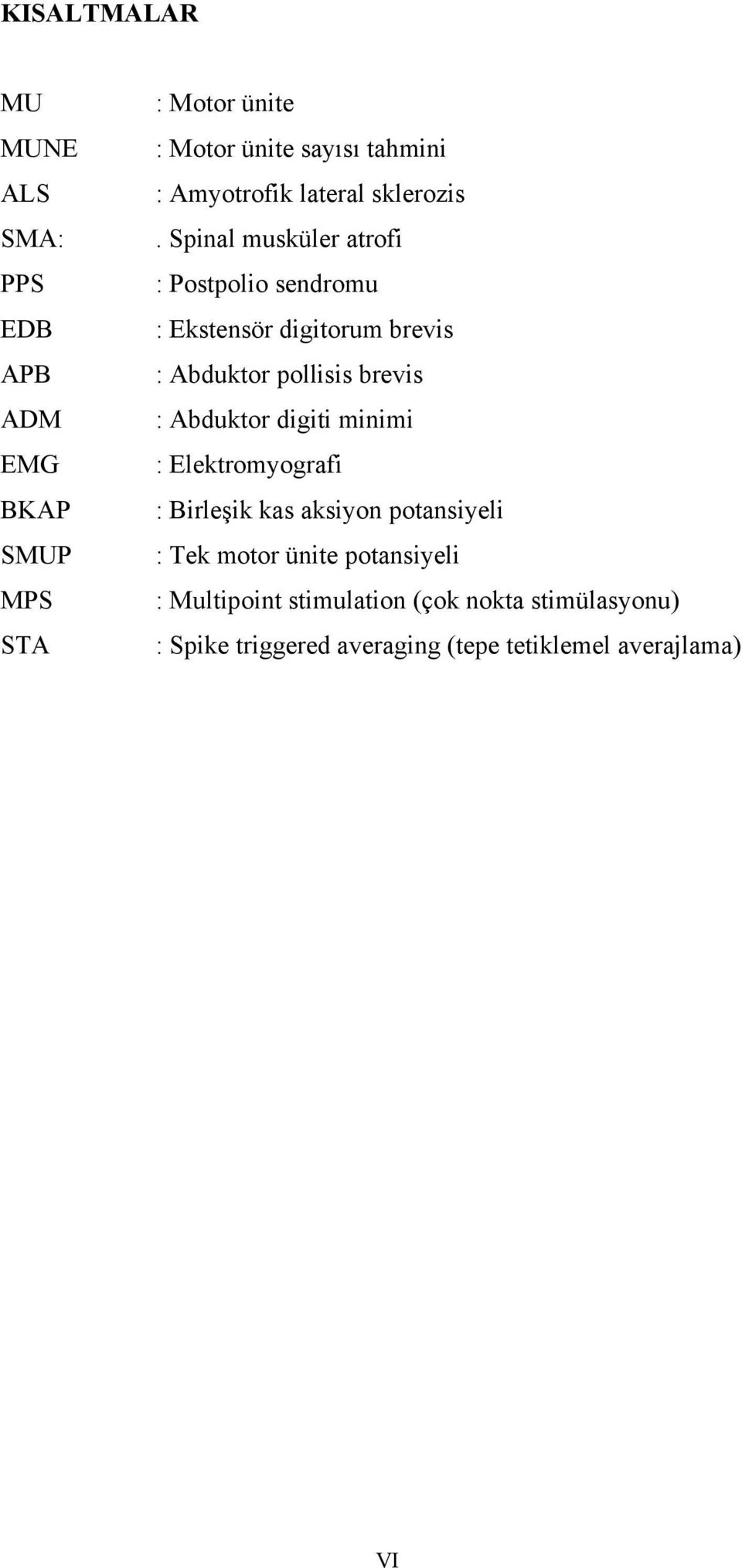 Spinal musküler atrofi : Postpolio sendromu : Ekstensör digitorum brevis : Abduktor pollisis brevis : Abduktor