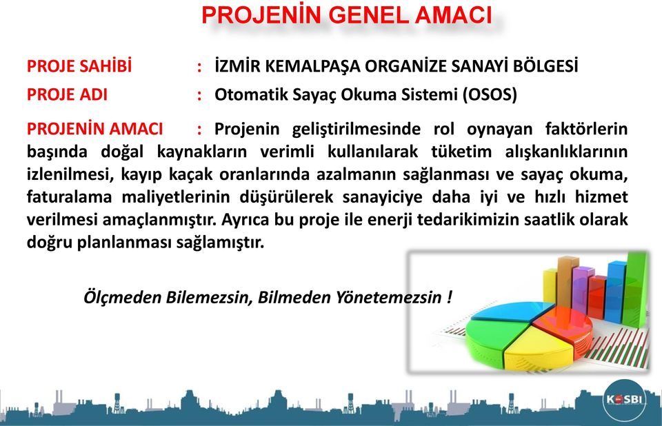 alışkanlıklarının izlenilmesi, kayıp kaçak oranlarında azalmanın sağlanması ve sayaç okuma, faturalama maliyetlerinin düşürülerek sanayiciye daha iyi